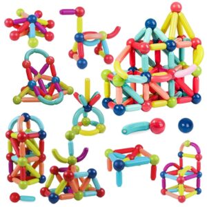 Blocos de Montar Magnéticos Bastões Brinquedo Infantil 138 Peças