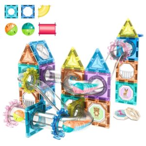 Blocos de Montar Magnéticos Brinquedo Infantil Educativo 68 Peças