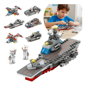 Blocos de Montar Navio 2 em 1 ImportWay 315 Peças Brinquedo Educativo