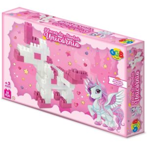 Blocos DE Montar Unicórnio 64 Peças Ggb Brinquedo Educativo Bonecos