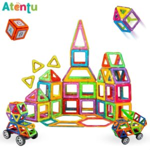 Blocos Magnéticos Infantil Brinquedo Educativo Construção 120 Peças