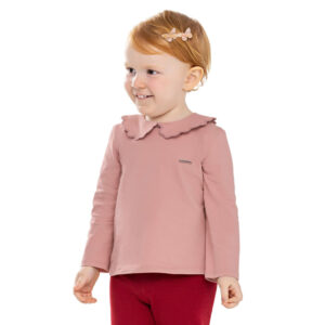 Blusa Longa Infantil Menina Gola Boneca Colorittá Rosa