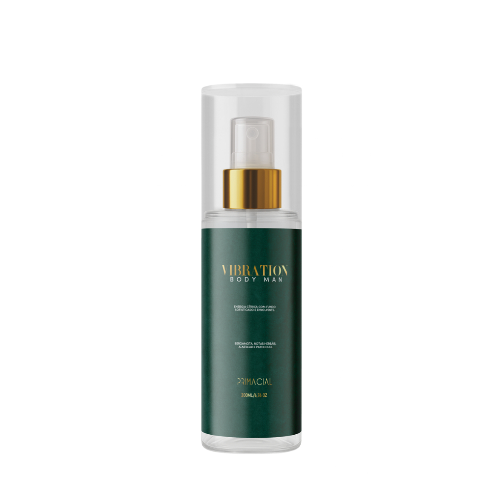 Body Splash Masculino Vibration 200ML Primacial Perfume Cítrico