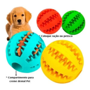 Bola Bolinha Brinquedo Interativo Porta Ração Petisco Cães Diversas