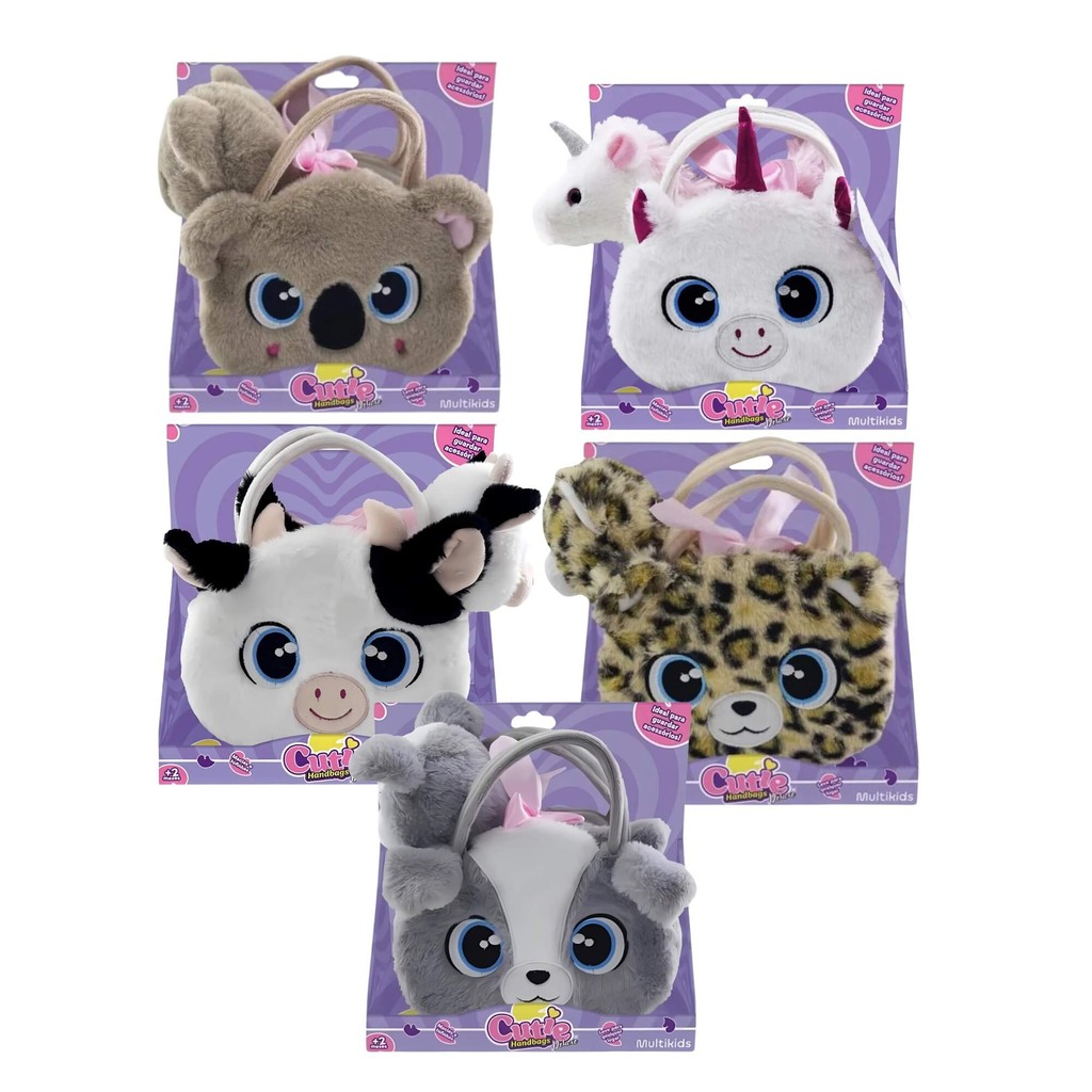 Bolsa de Pelúcia Unitário Cutie Handbags Deluxe Multikids