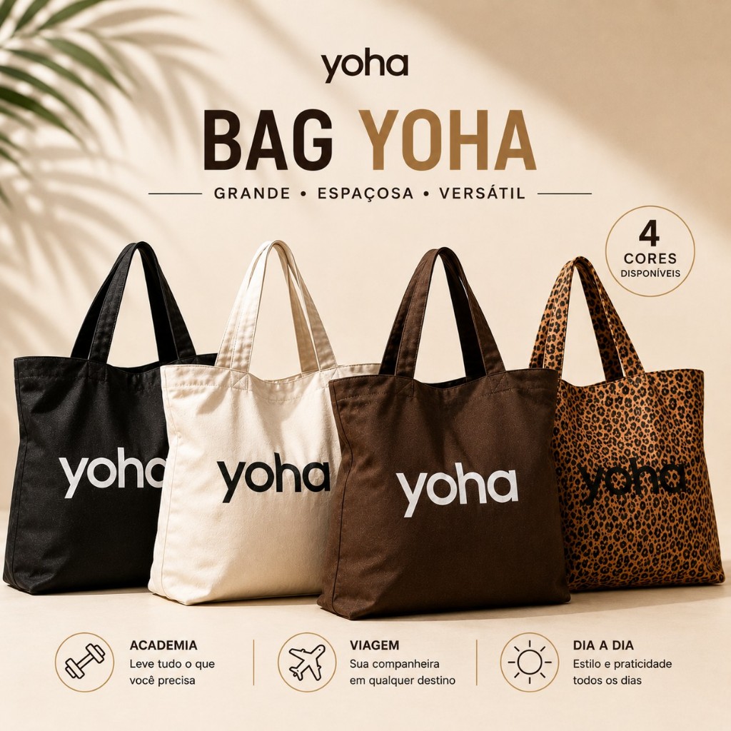 Bolsa Feminina Grande Ecobag Tote Bag Academia Praia Viagem Sacola