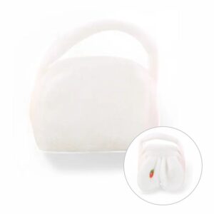 Bolsa Pelúcia Orelha de Coelho Branco 16cm 1 unidade Cromus Rizzo