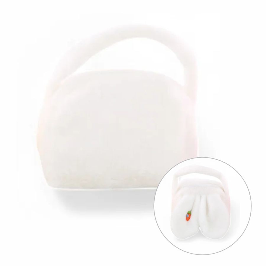 Bolsa Pelúcia Orelha de Coelho Branco 16cm 1 unidade Cromus Rizzo