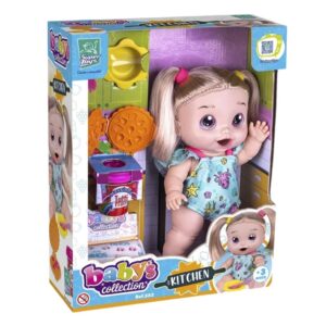 Boneca Babys Collection Kitchen Massinha e Acessórios Super Toys 582
