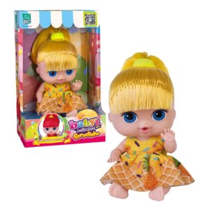 Boneca Babys Collection Mini Sorvetinho Abacaxi Super Toys Brinquedo
