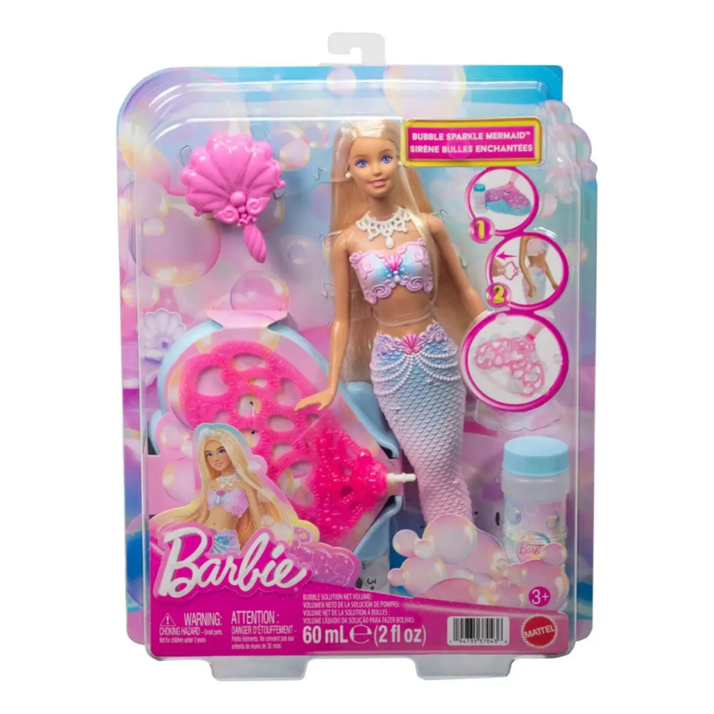 Boneca Barbie Fantasy Sereia com Bolhas Mattel — Brinquedos