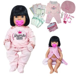 Boneca Bebê Reborn 100% Silicone Bolsa 28 Itens 45cm!