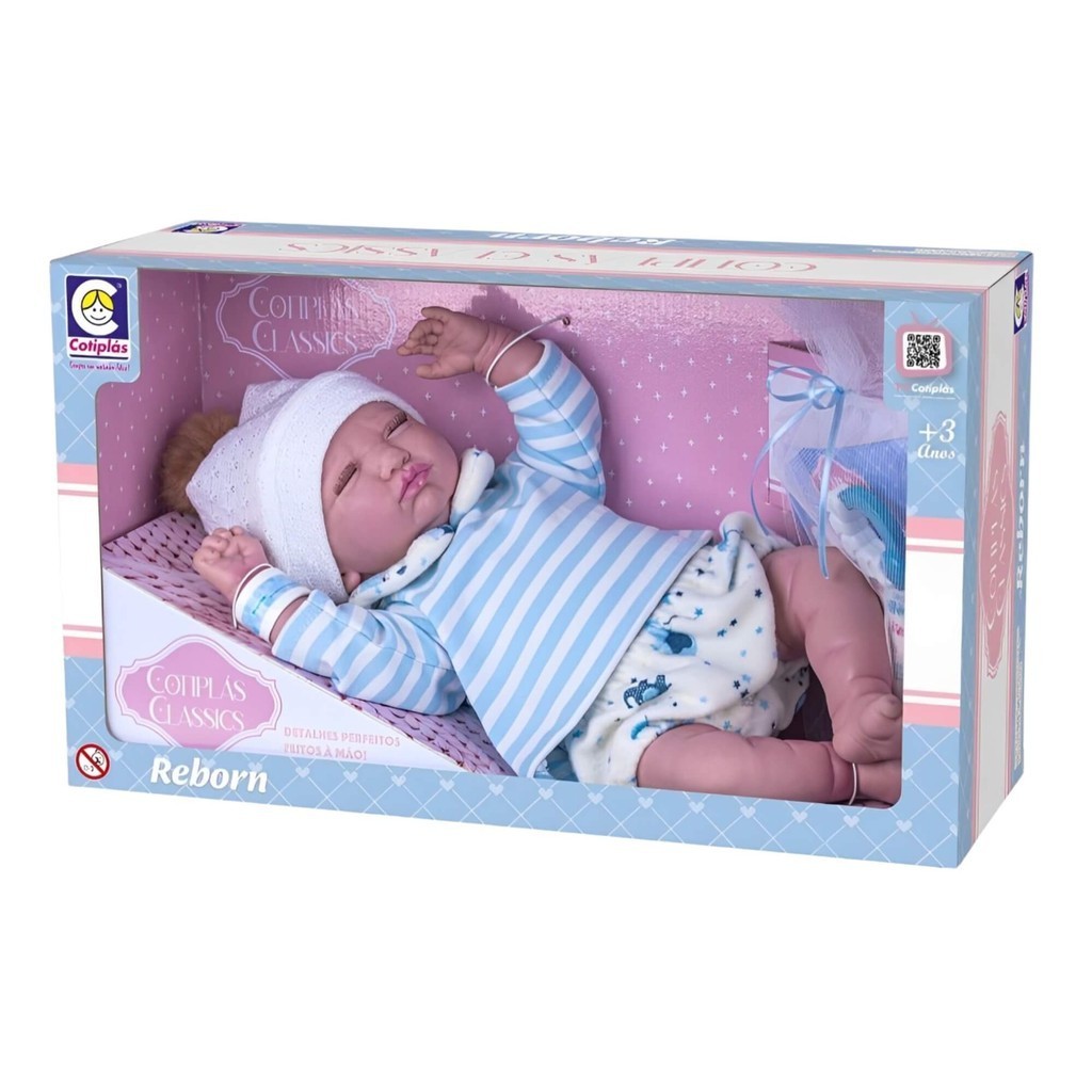 Boneca Bebê Reborn Classics Menino Cotiplas 2774 — Brinquedos