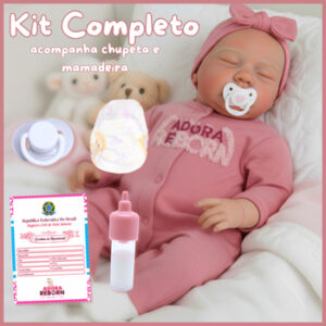 Boneca Bebê Reborn Menina Siliconada Com Envio Rápido e Itens