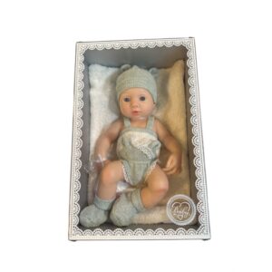 Boneca bebe reborn olhos abertos com almofada chupeta Toys Import 2223