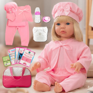 Boneca Bebê Reborn Realista Original de Silicone Menina Pode Dar