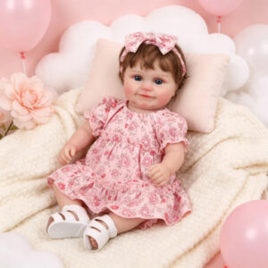 Boneca Bebê Reborn Silicone Menina Realista Pintada 48cm Maddie