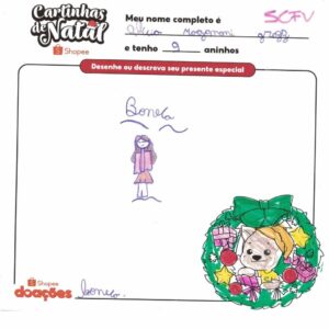 Boneca Cartinhas de Natal