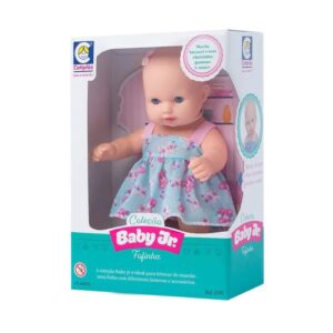 Boneca Coleção Baby Junior Fofinha 27cm em Vinil Cotiplas 2195