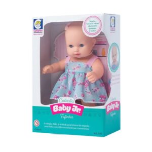 Boneca Coleção Baby Junior Fofinha 27cm em Vinil Cotiplas 2195
