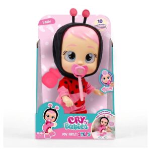 Boneca Cry Babies Lady Anda de Verdade, Emite Sons e Chora Lágrimas