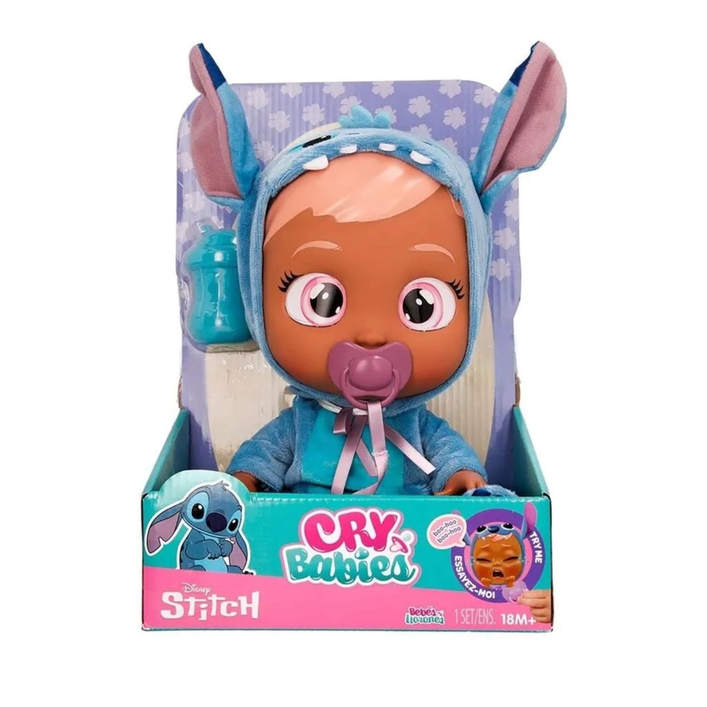 Boneca Cry Babies Stitch Fantasia Interativo Brinquedo Multikids — Games e Brinquedos