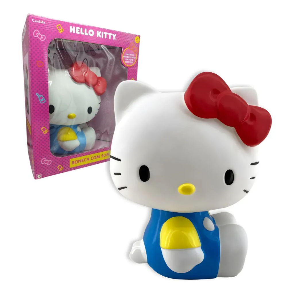Boneca Hello Kitty 30cm De Vinil Com Falas Candide 5971
