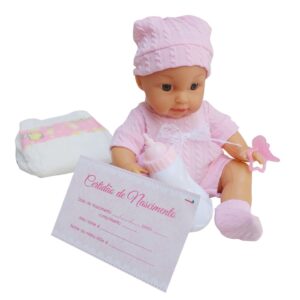 Boneca infantil faz xixi com fralda mamadeira certidão, Boneca — Alimentação Infantil