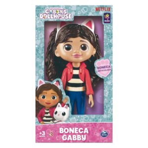 Boneca Infantil Gabby 25cm em Vinil da série Gabby’s Dollhouse Mimo