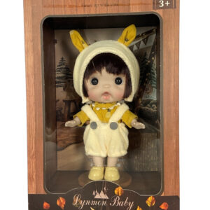 Boneca Lynmon Baby 20cm Roupinha Amarela com Orelhinhas Toys Import