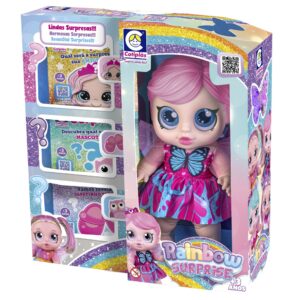 Boneca Rainbow Surprise Cabelo Rosa Com Mechas