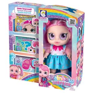 Boneca Rainbow Surprise Cabelo Rosa Cotiplás