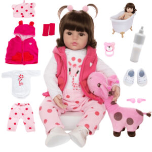 Boneca Reborn Bebê Girafinha Luxo Original Realista de Silicone