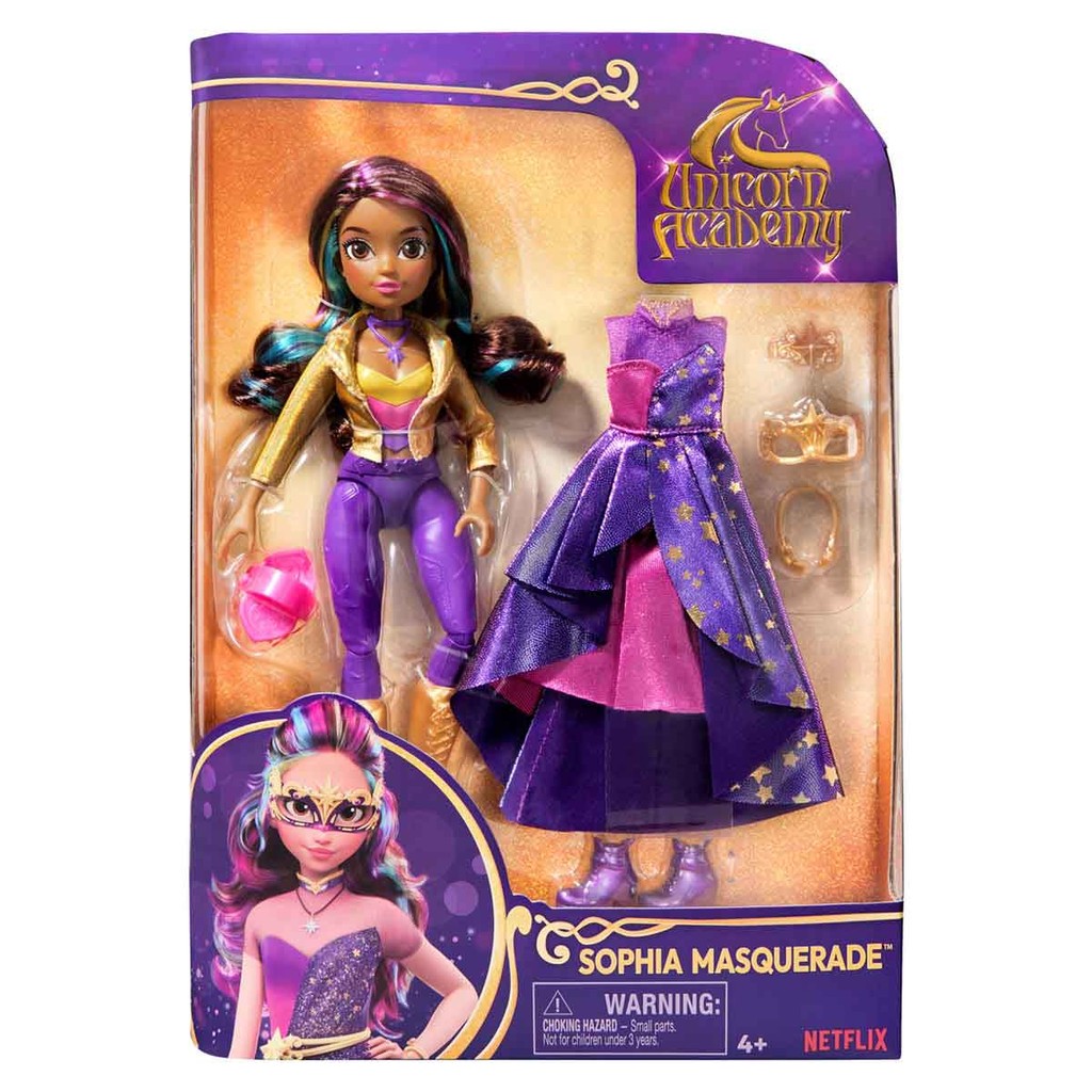 Boneca Sophia Deluxe de 24cm com Roupa Academia Unicórnio — Brinquedos