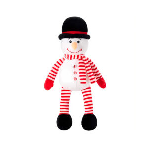 Boneco de Neve de Pelúcia Listrado 40cm 1 unidade Rizzo