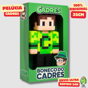 Boneco Pelúcia Cadres 35cm Gamer Youtuber Cosmo Kids Original