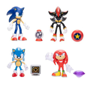 Bonecos Turma do Sonic The Hedgehog 9cm Articulados Com Acessório