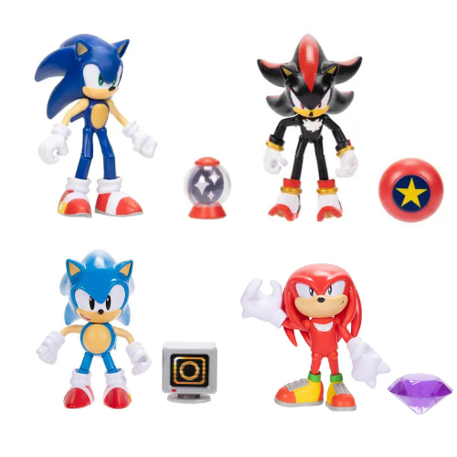 Bonecos Turma do Sonic The Hedgehog 9cm Articulados Com Acessório