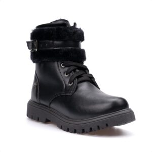 Bota Coturno Infantil Menina Fashion Tratorado Cano Curto com Cadarço