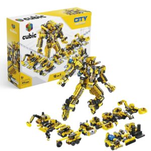 Brinquedo Blocos de Montar Cubic 12 em 1 City 573 Peças compatível