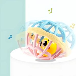 Brinquedo Bolinha Chocalho Macio Silicone Bebe Sensorial Chocalho