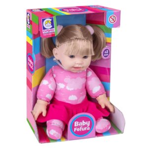 Brinquedo Boneca Baby Fofura Sortida com Cabelo Loiro em Plástico