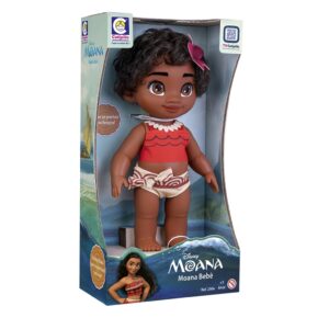 Brinquedo Boneca Bebê Princesa Disney Moana 36cm em Plástico Vinil