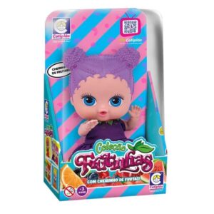 Brinquedo Boneca Coleção Frutinhas Uva c Cheirinho de Frutas 19cm