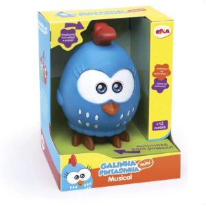 Brinquedo Boneca Galinha Pintadinha Mini Musical 20cm em Plástico com