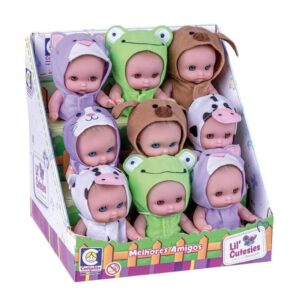 Brinquedo Boneca Lil Cutesies Melhores Amigos 15cm Plástico Vinil