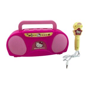 Brinquedo Boombox e Karaoke da Hello Kitty Infantil com Microfone