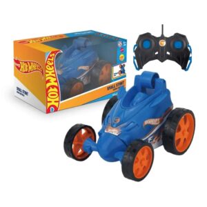 Brinquedo Carrinho de Controle Remoto Hot Wheels 1:43 Azul com Luz