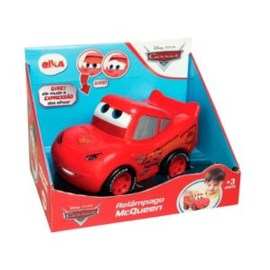 Brinquedo Carrinho Relâmpago Mcqueen Vermelho 18cm Muda de Expressão