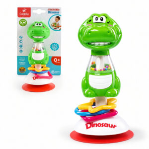 Brinquedo Chocalho Infantil Animal Dino Mordedor C Ventosa Bebe Livre